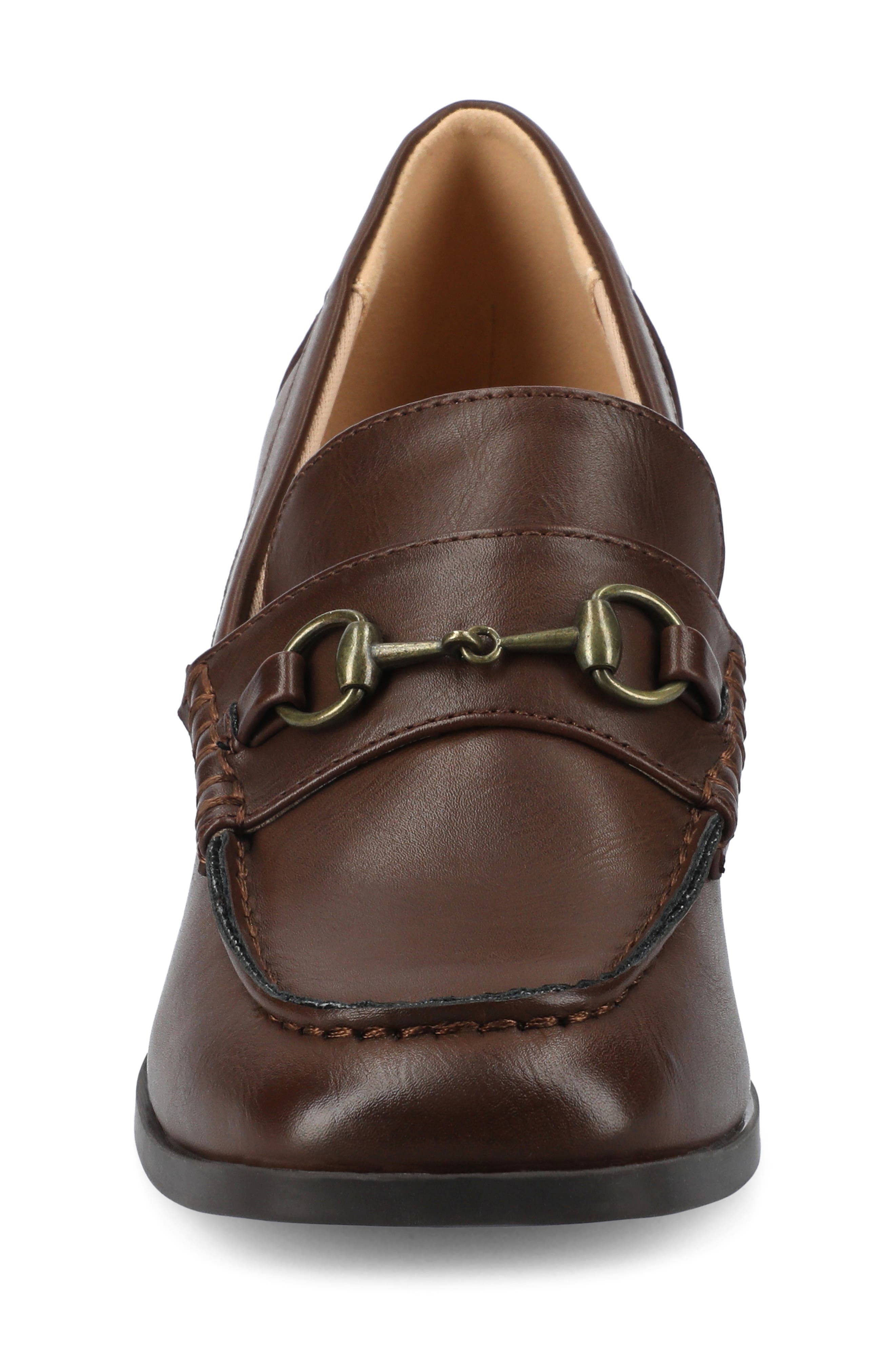 Aisha Moc Toe Loafer Pump, Alternate, color, CHOCOLATE