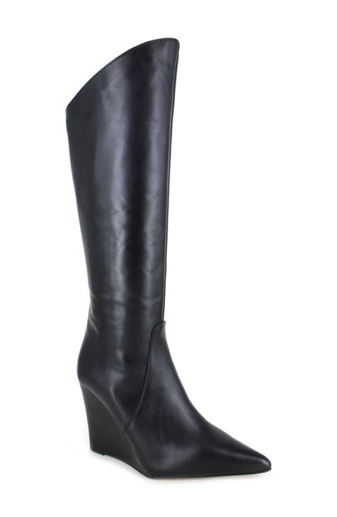 Narrow orders calf wedge boots