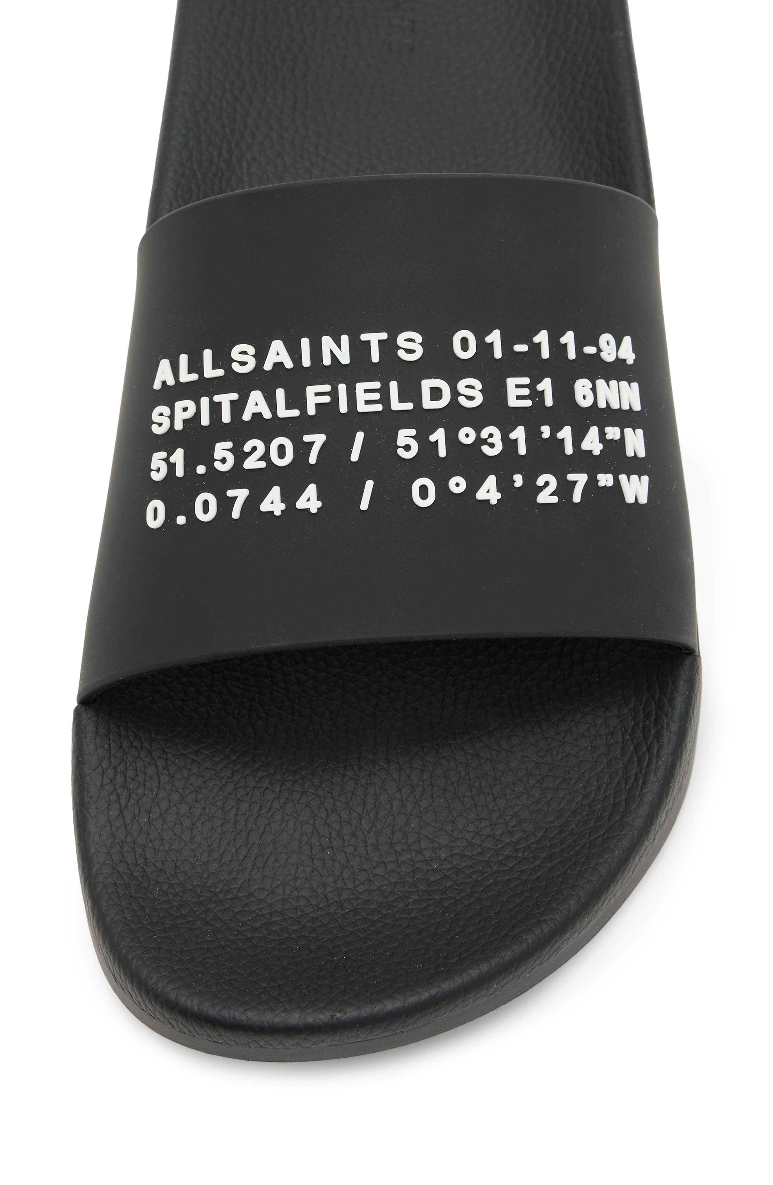 AllSaints Renegade Slide Sandal, Alternate, color, Black