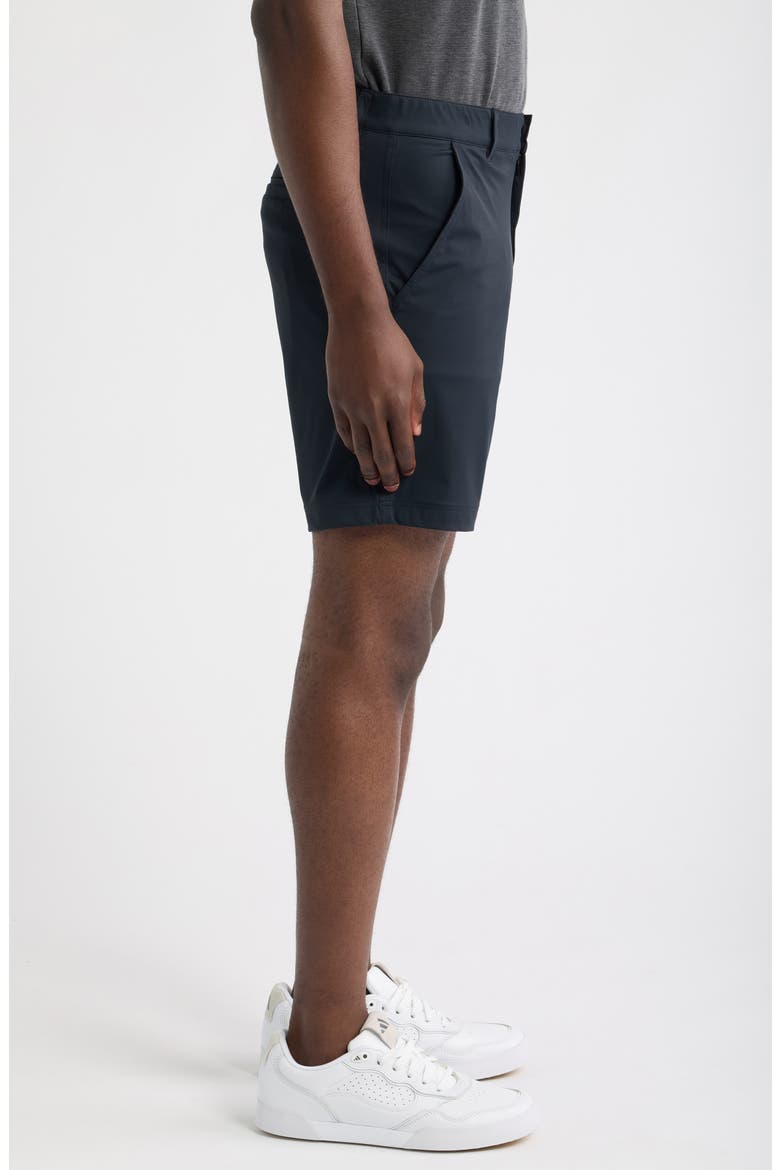 Fairway 8-Inch Flat Front Stretch Golf Shorts, Alternate, color, BLACK