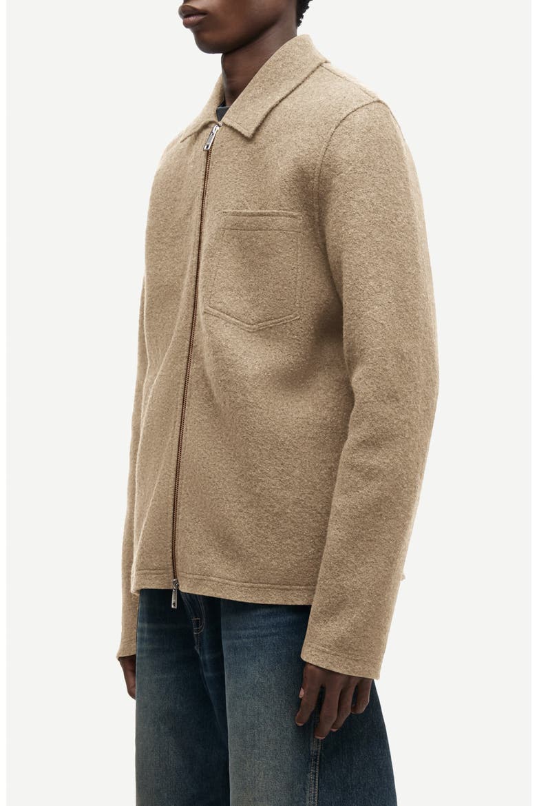 Hannes Wool Blend Zip Shirt Jacket, Alternate, color, LEAD GRAY