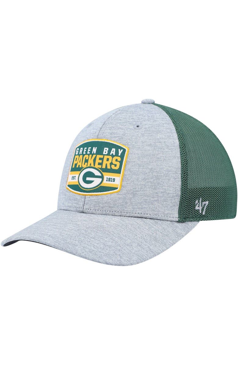 '47 Men's '47 Heathered Gray/Green Green Bay Packers Motivator Flex Hat, Main, color, 