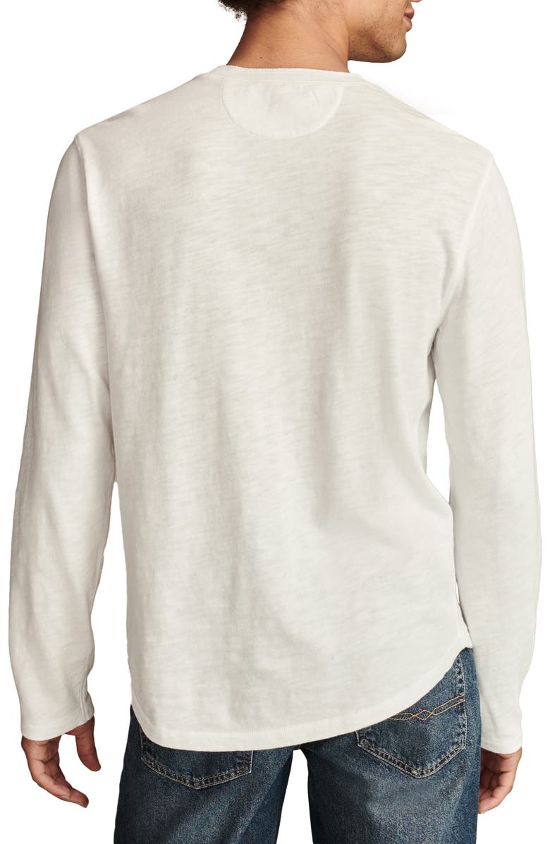 Lucky Brand Weekend Long Sleeve Slubbed Henley, Alternate, color, Bright White