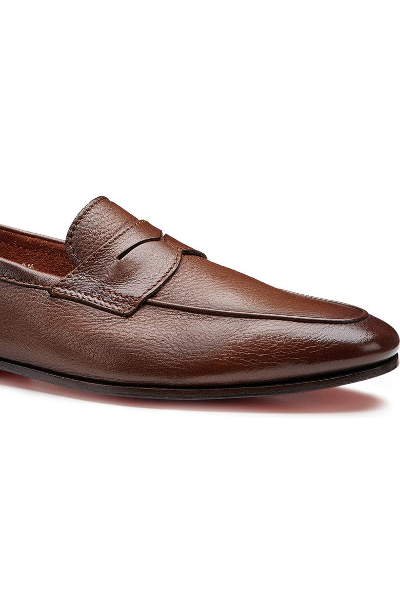 Santoni Carlos Penny Loafer, Alternate, color, Light Brown