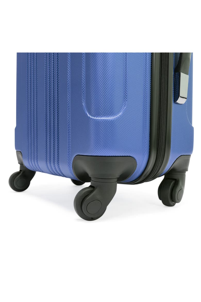 Out of Bounds Hardshell Four-Wheel Spinner Suitcase, Alternate, color, COBALT