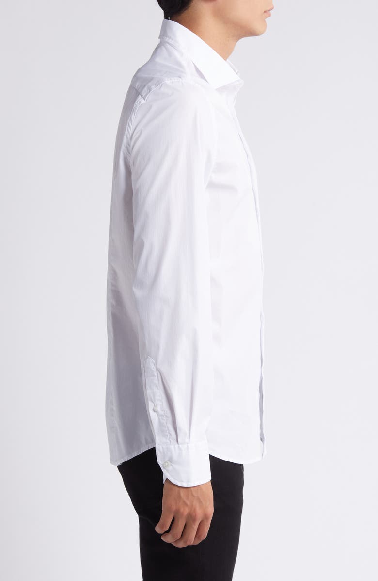 7 For All Mankind Slim Fit Stretch Poplin Button-Up Shirt, Alternate, color, White