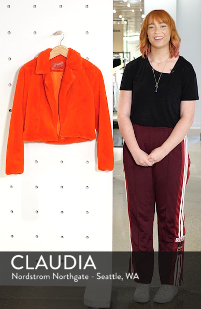 Cropped Faux Fur Jacket, sales video thumbnail