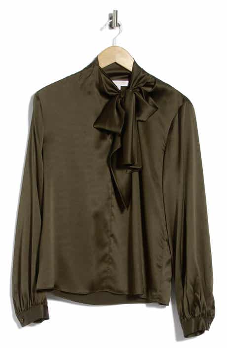 Harry Silk Blend Tie Detail Top