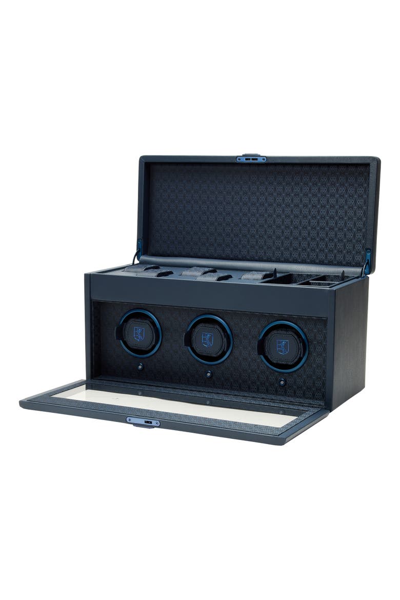 Earth Triple Watch Winder, Alternate, color, Midnight Blue