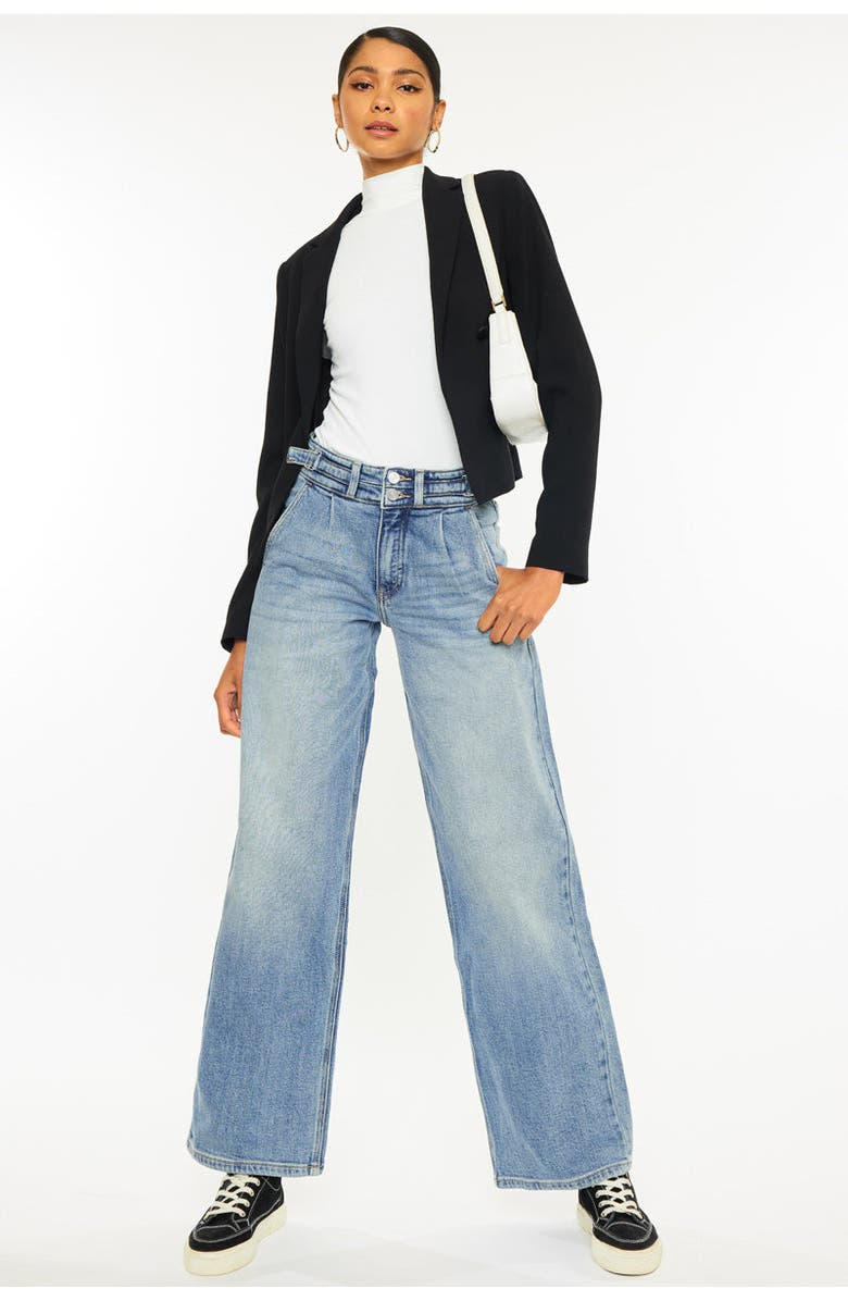 KanCan Promise High Rise Wide Leg Jeans, Alternate, color, Medium Wash