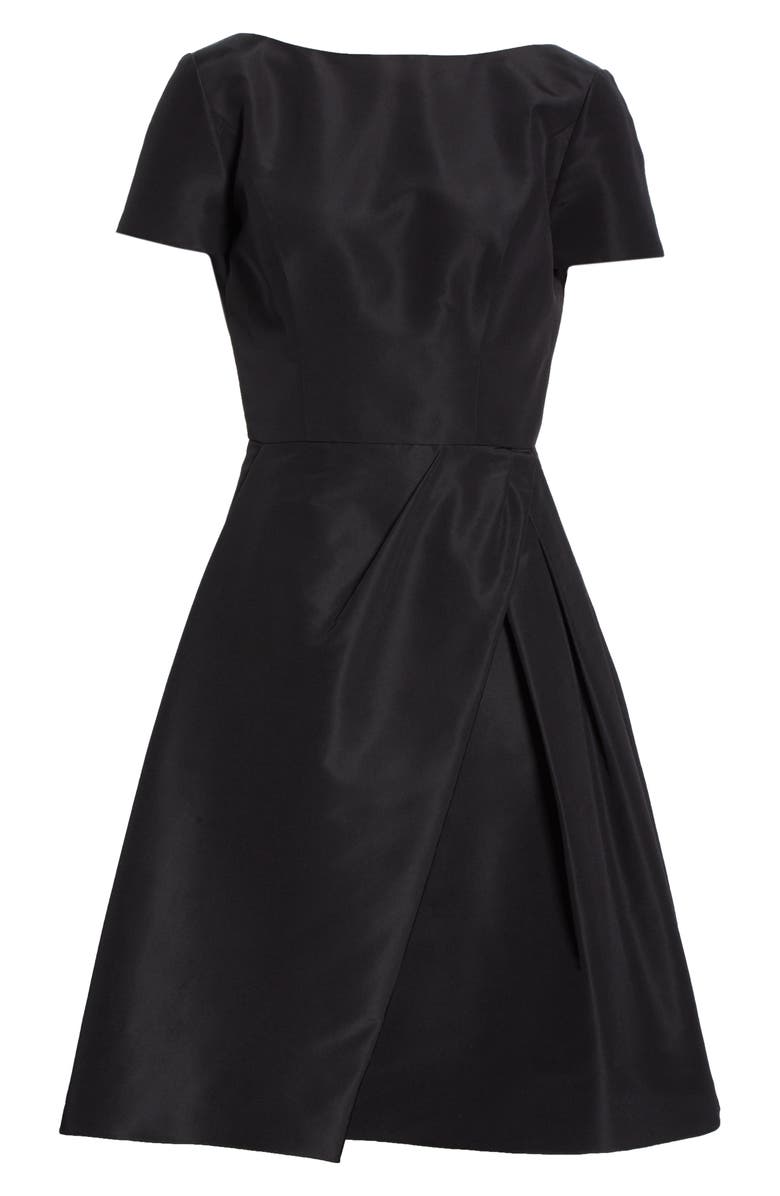 Carolina Herrera Beatuea Neck Silk A-Line Dress, Alternate, color, 