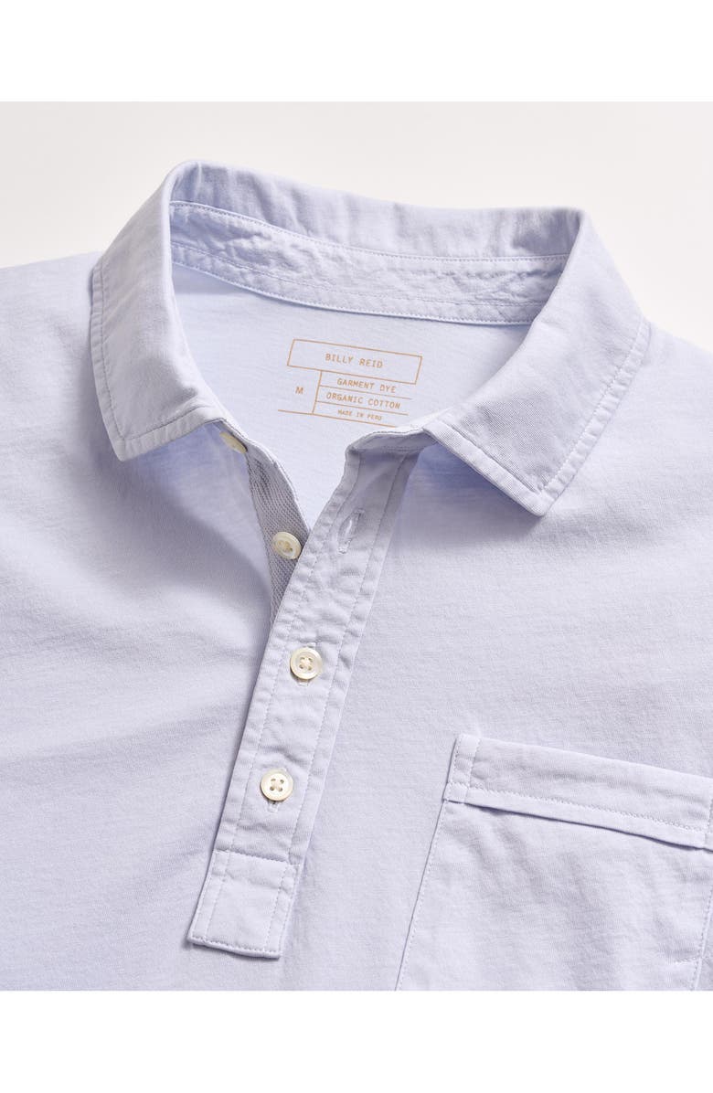 Billy Reid Pensacola Organic Cotton Polo, Alternate, color, Dew Blue