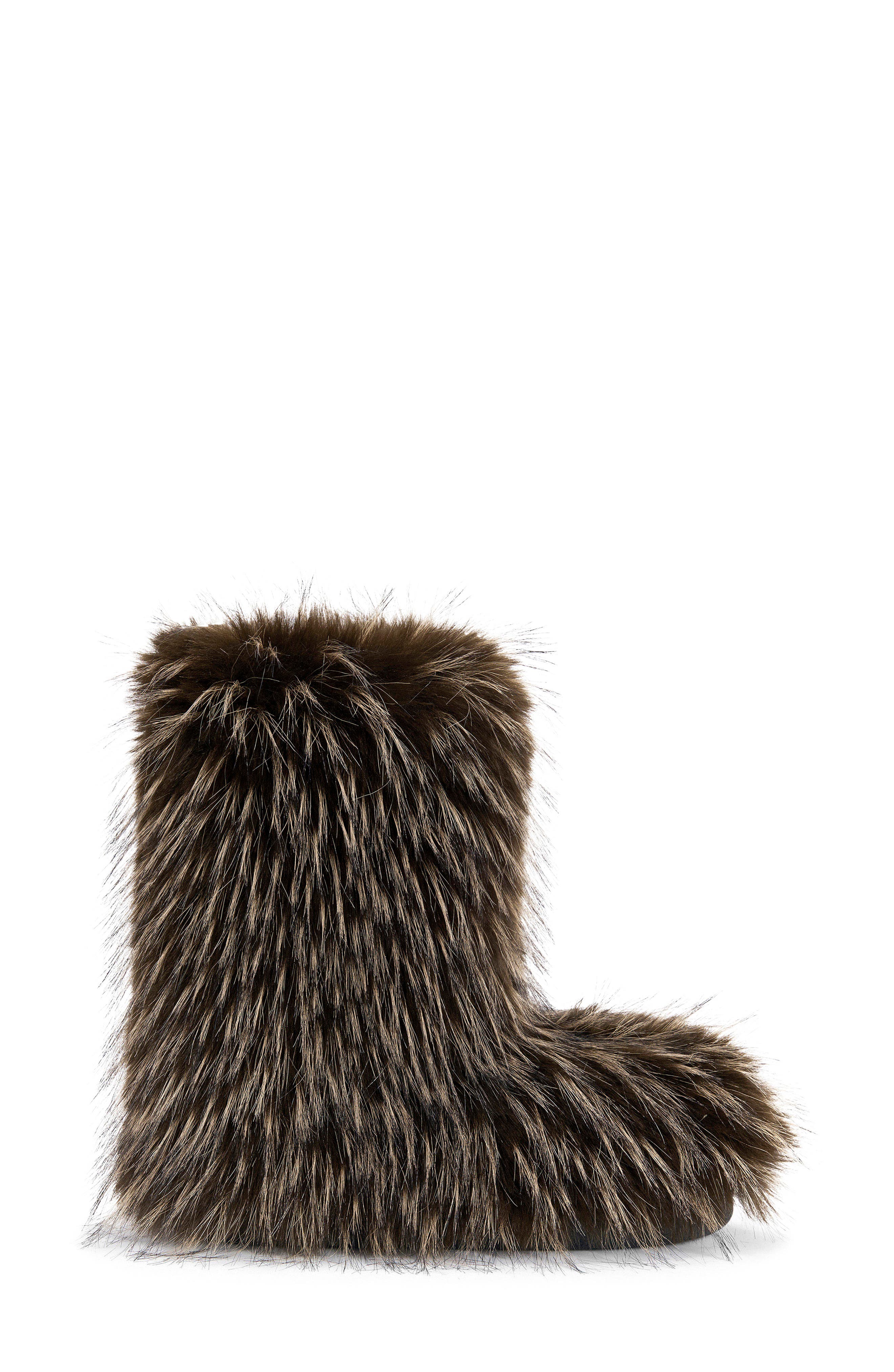 Lenix Faux Fur Boot, Alternate, color, BROWN