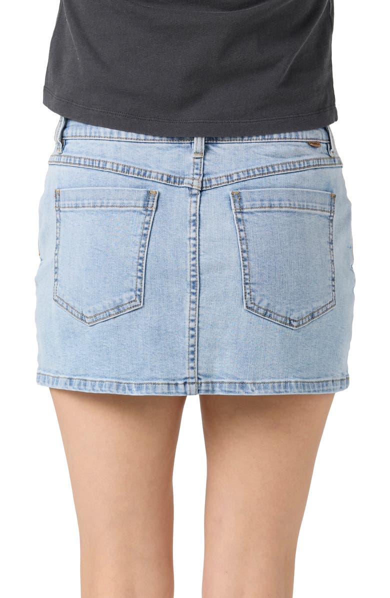 O'Neill Madalena Frayed Hem Denim Miniskirt, Alternate, color, 