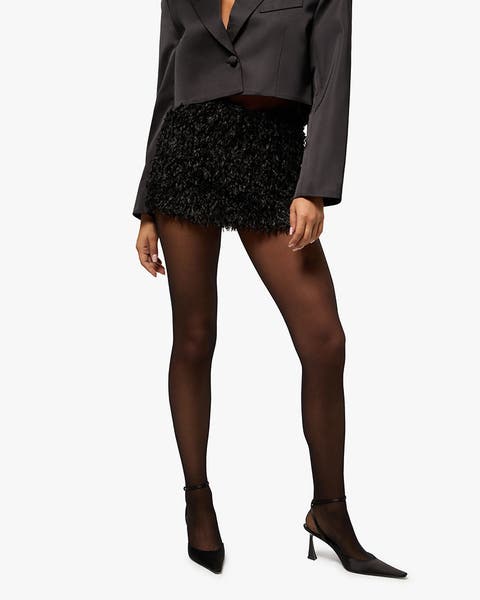 Fuzzy Puff Mini Skirt