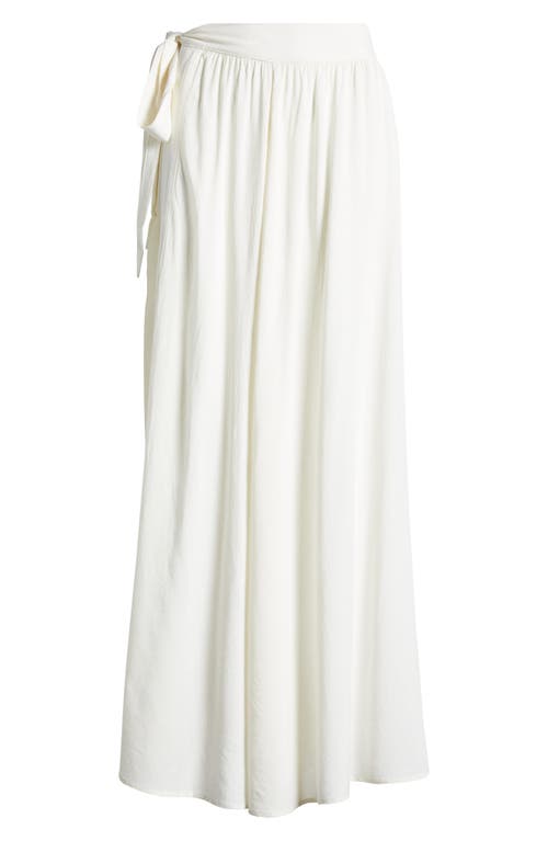 Boamar Louise Side Tie Cover-up Maxi Skirt In Ivory