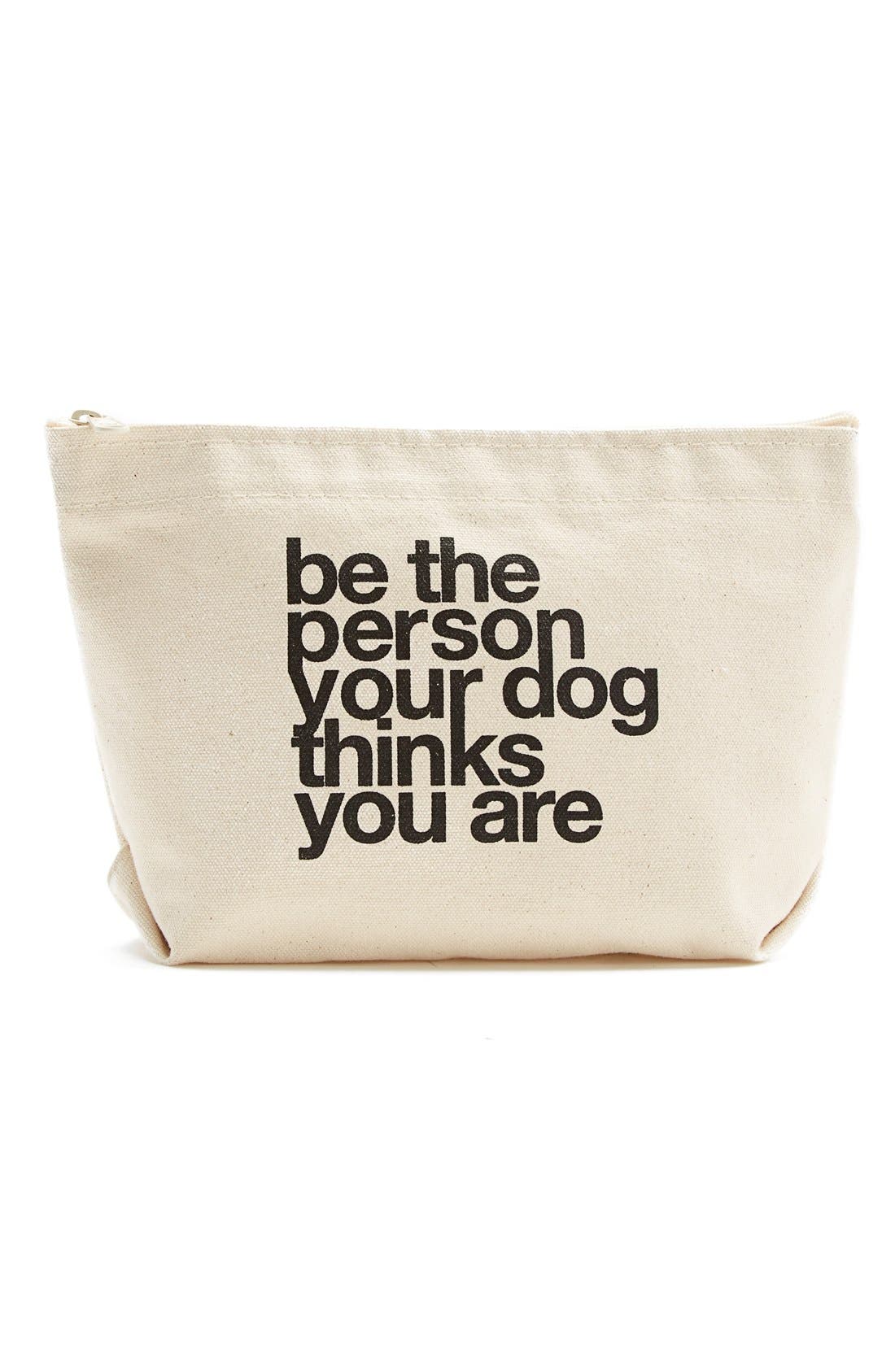 Dogeared 'The Lil' Zip' Print Pouch, Main, color, 