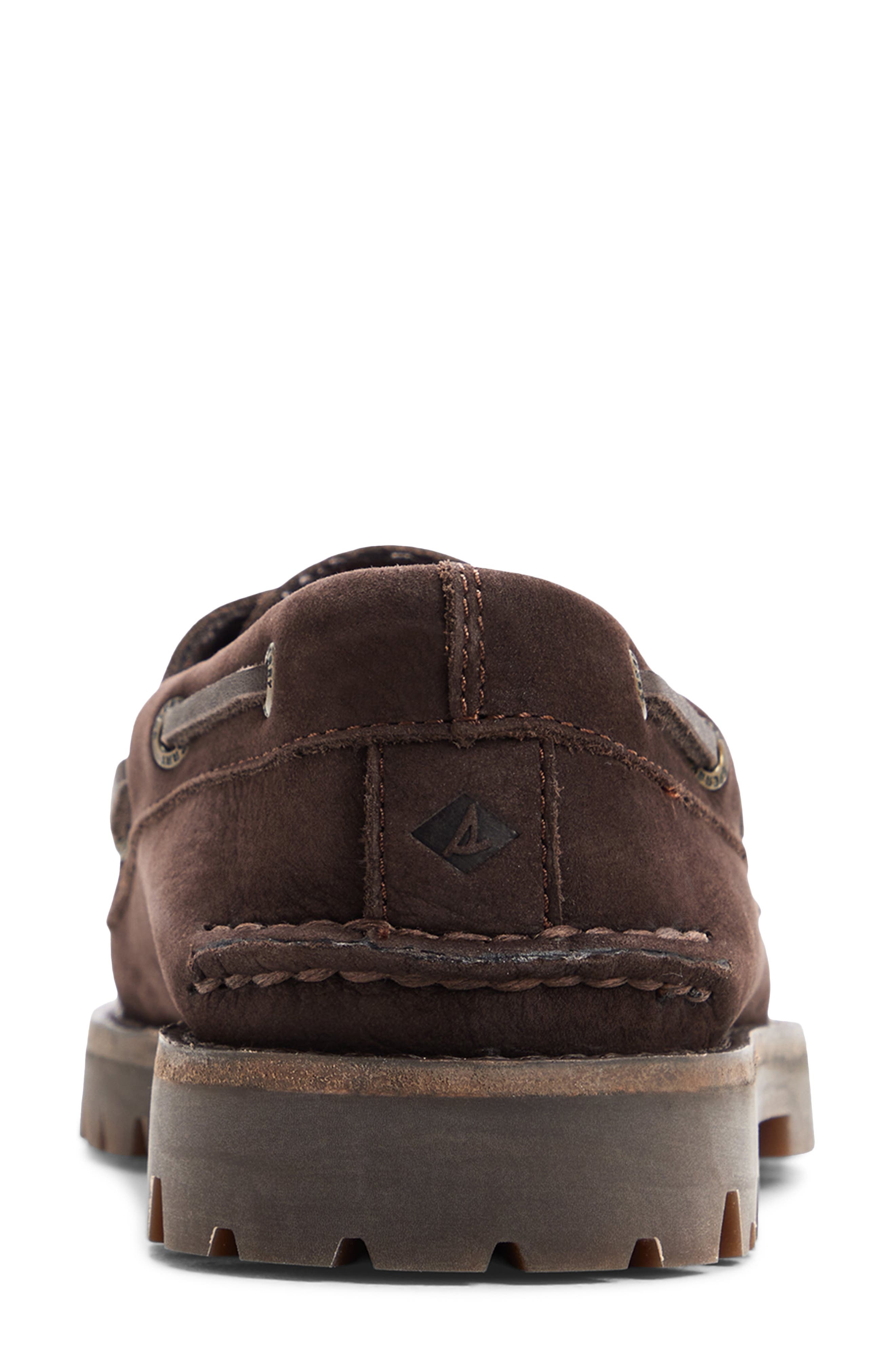 Authentic Original 2-Eye Lug Boat Shoe, Alternate, color, DARK BROWN