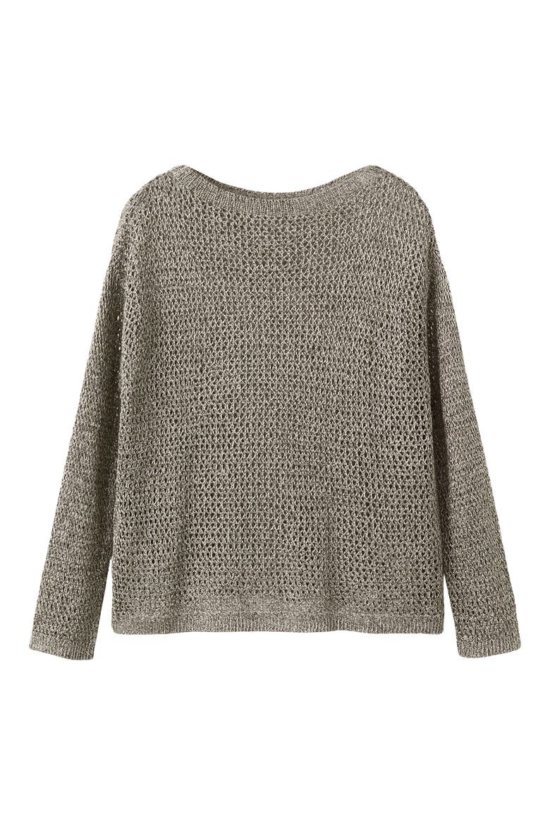 Luli Jersey Open Stitch Sweater, Alternate, color, KHAKI GREEN