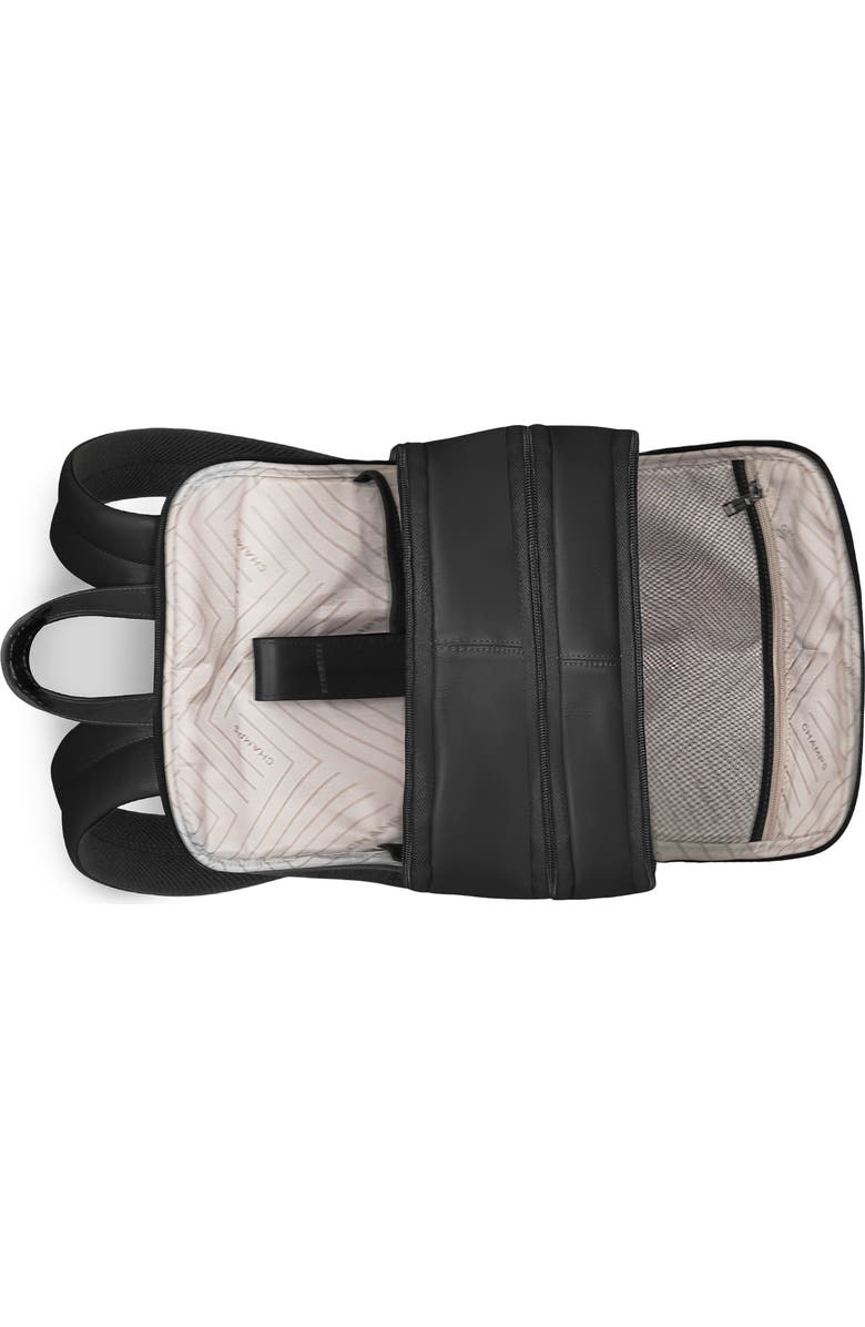 CHAMPS Onyx Leather Backpack, Alternate, color, Black