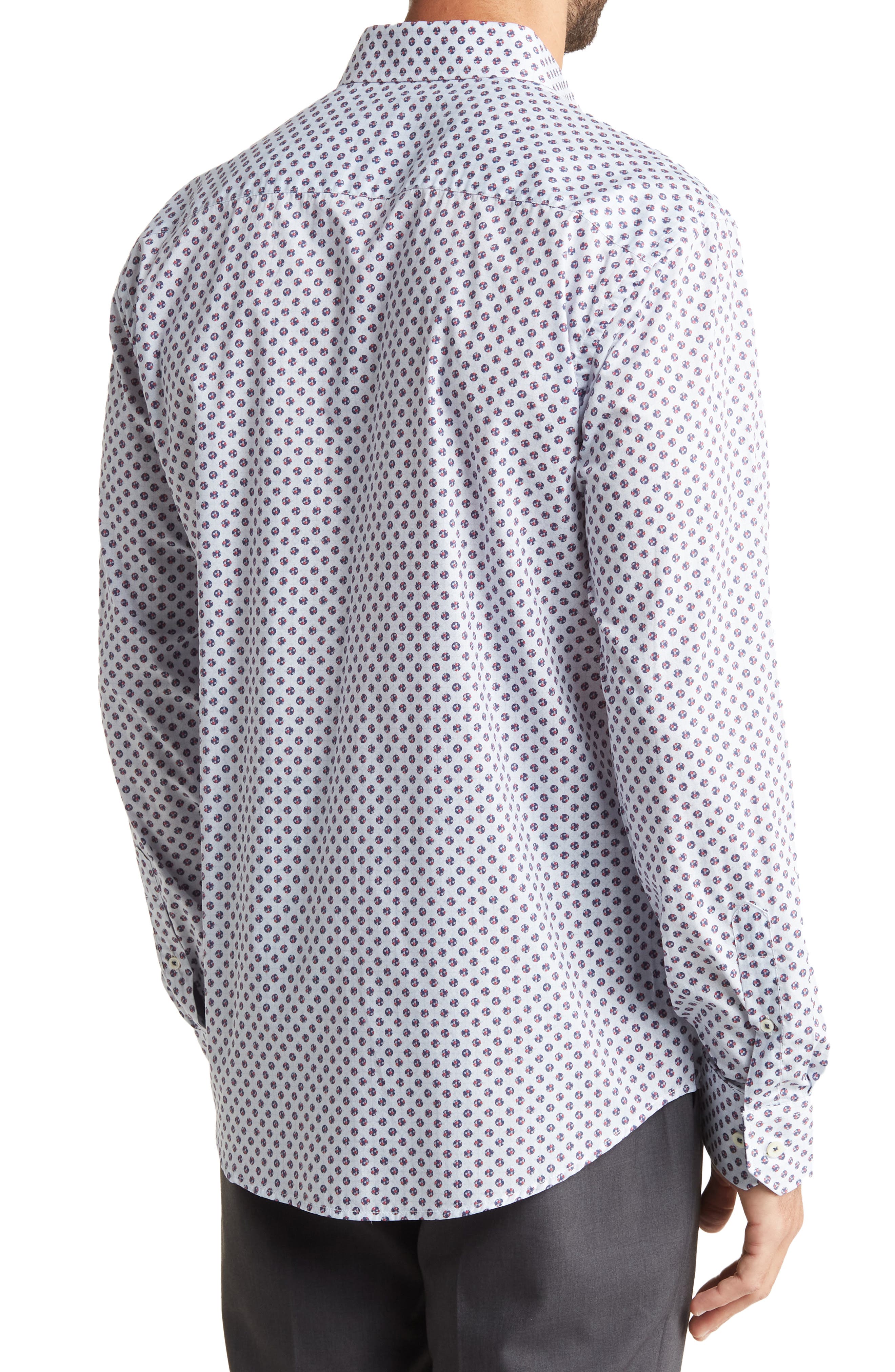 Bugatchi Abstract Print Long Sleeve Shaped Fit Shirt (Men) | Nordstromrack