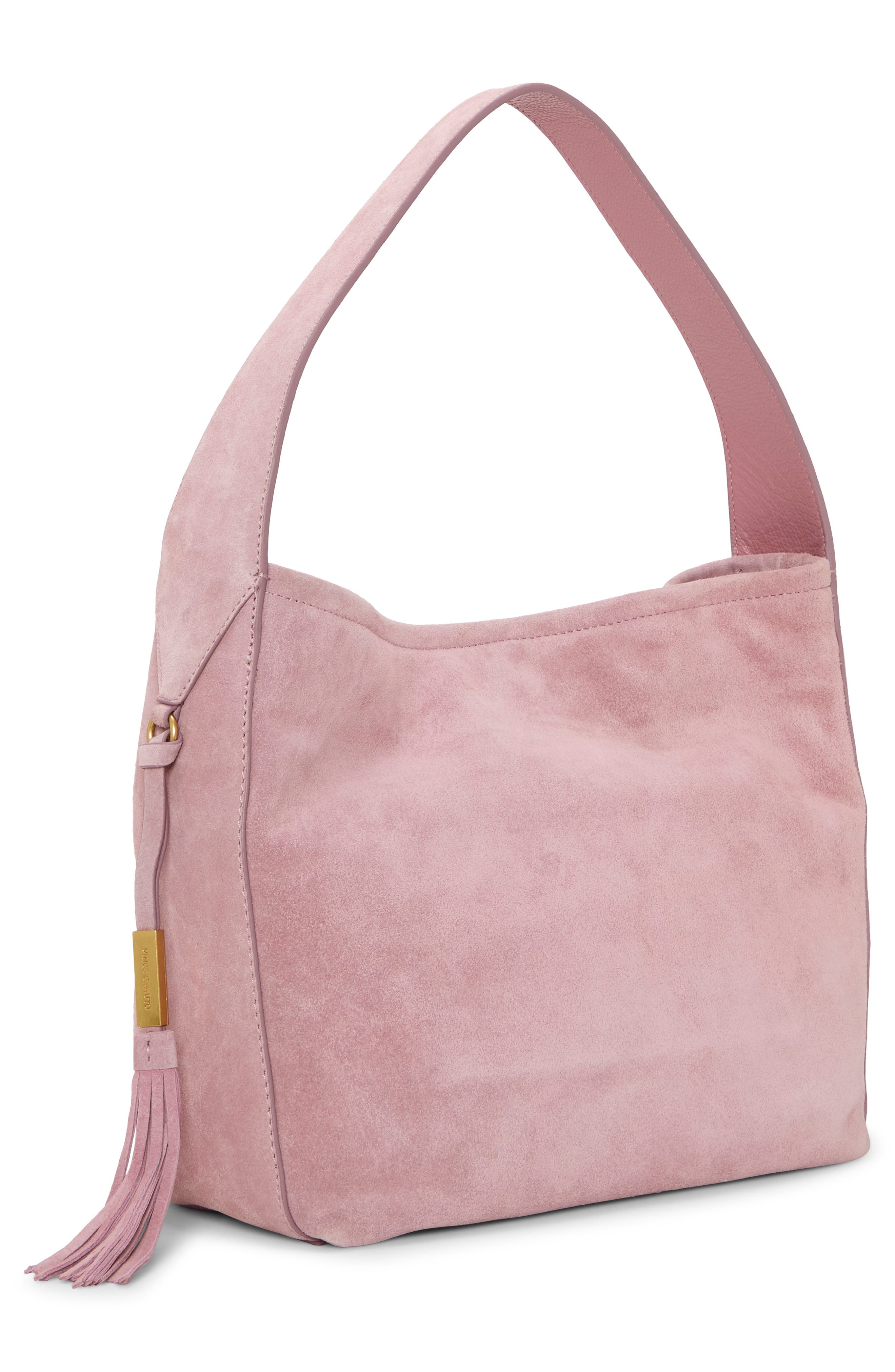 Vince Camuto Aleah Suede Tote, Alternate, color, Cosmetic Pink