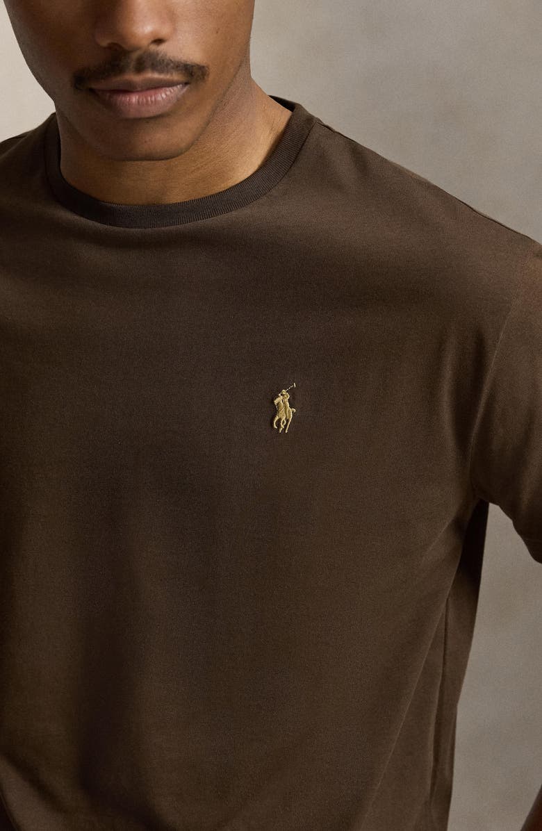 Polo Ralph Lauren Classic Fit Solid Cotton Jersey T-Shirt, Alternate, color, Nutmeg Brown