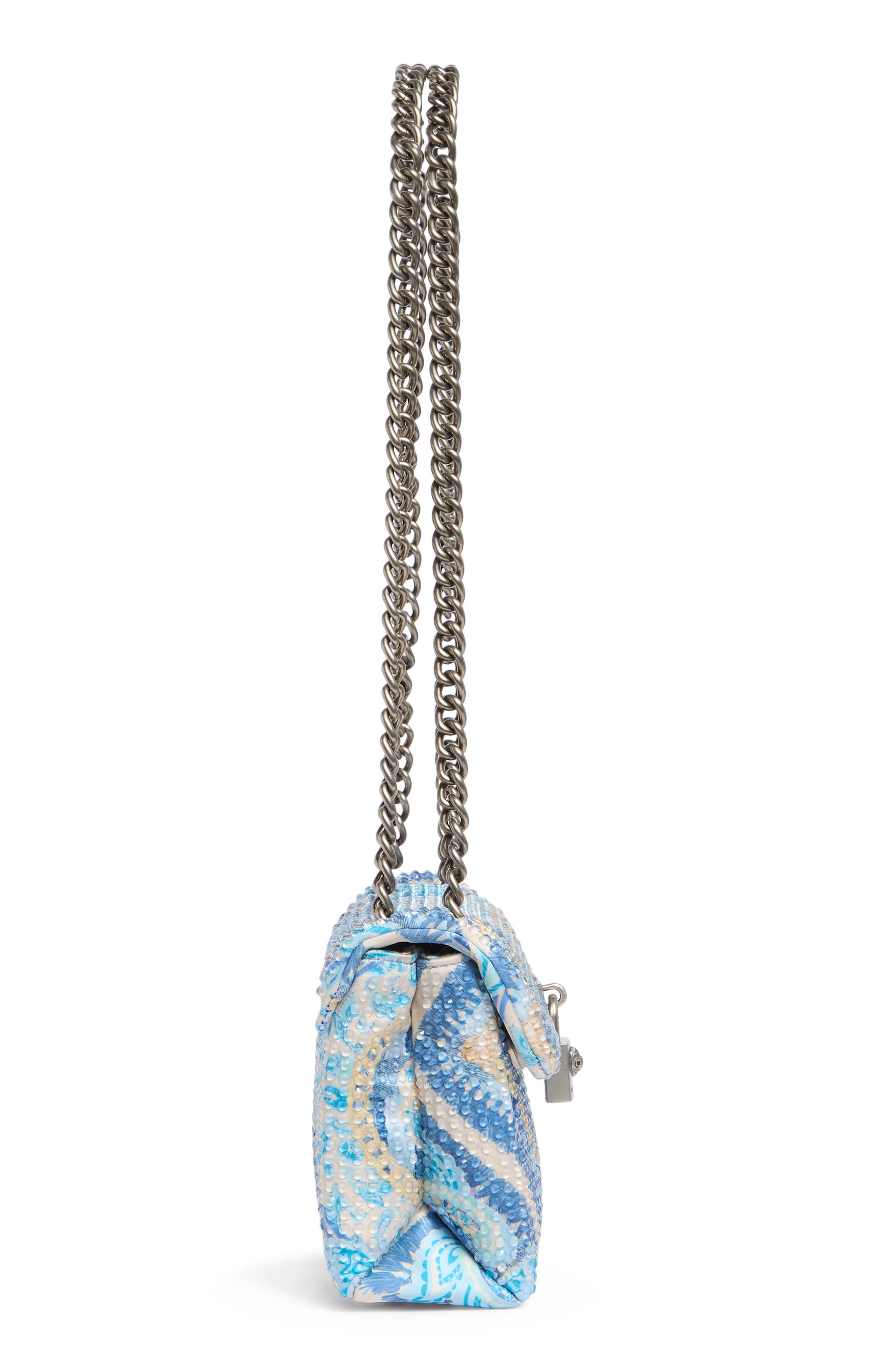 Kurt Geiger London Mini Brixton Fabric Crossbody Bag, Alternate, color, Light/Pastel Blue