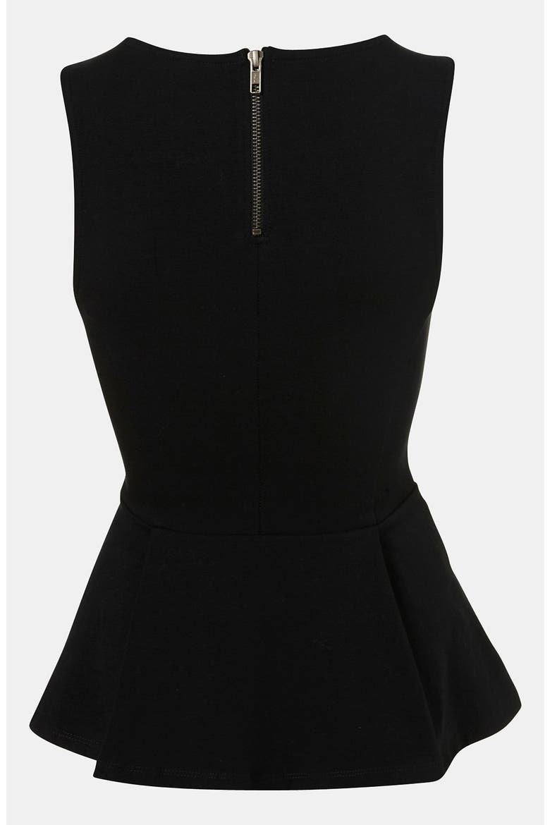Peplum Tank, Alternate, color, BLACK