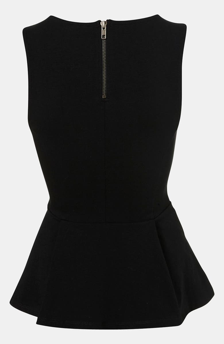 Topshop Peplum Tank, Alternate, color,
