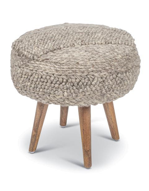 Textured Oversized Handwoven Stool