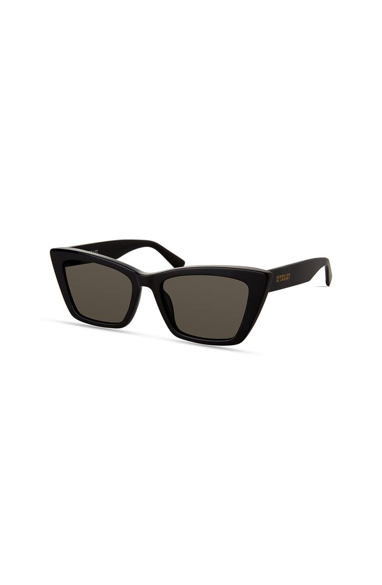 Derek Lam 10 Crosby Shay Sunglasses, Alternate, color, Black