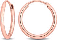 DELMAR 14K Rose Gold 13mm Hoop Earrings