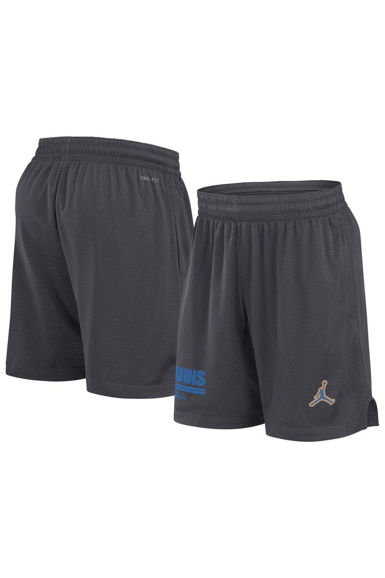 Men's Jordan Brand Anthracite UCLA Bruins 2024 Sideline Performance Mesh Shorts, Alternate, color, Anthracite