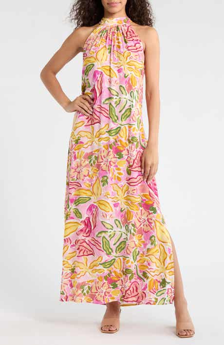 Floral Challis Maxi Dress