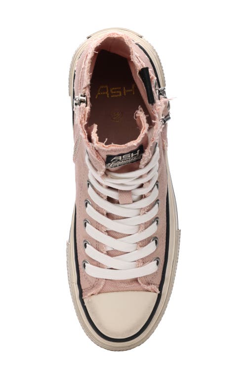 Ash Rage Bis High Top Platform Sneaker In Pink Salt