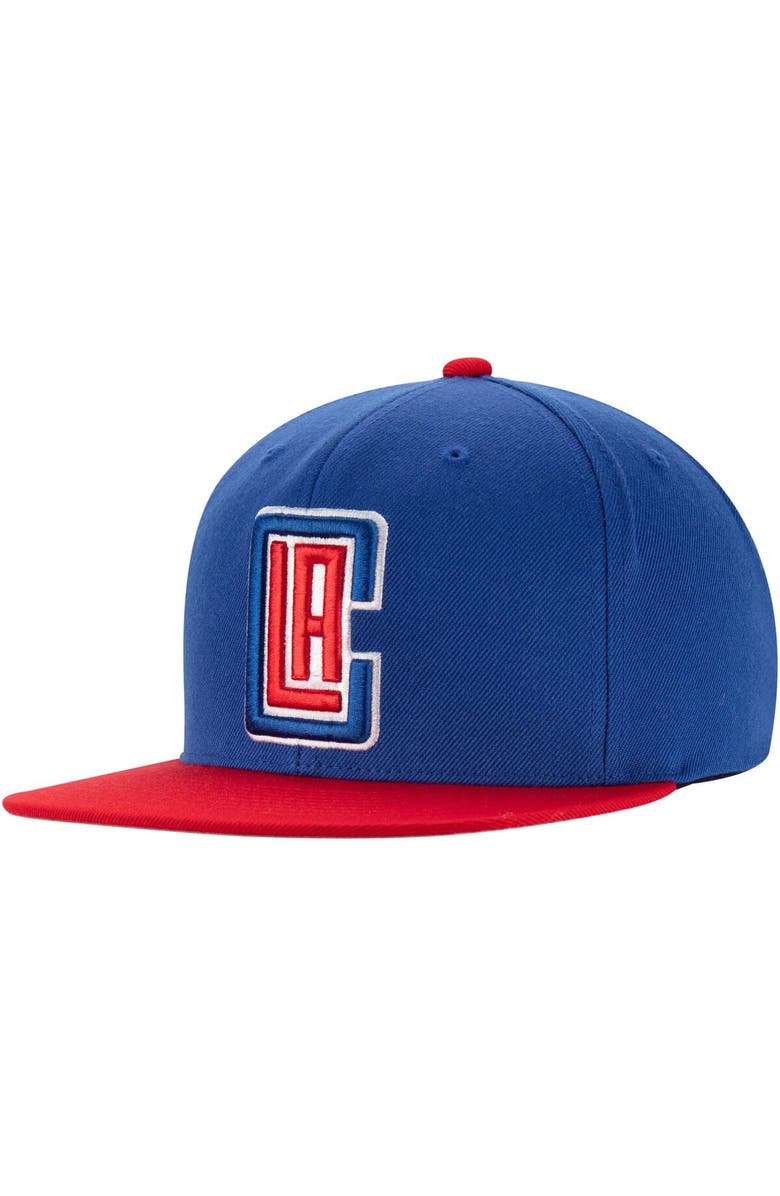 Mitchell & Ness Men's Mitchell & Ness Royal/Red LA Clippers Two-Tone Wool Snapback Hat, Main, color, Royal
