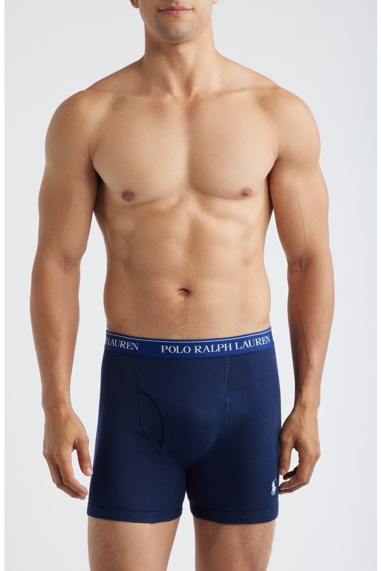 3-Pack Cotton Boxer Briefs, Main, color, CRUISE NAVY