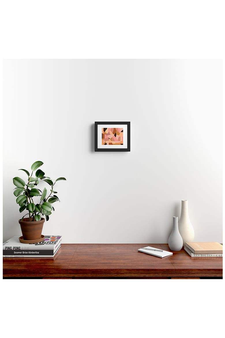 Pink Terracotta Framed Art Print, Alternate, color, BLACK FRAME