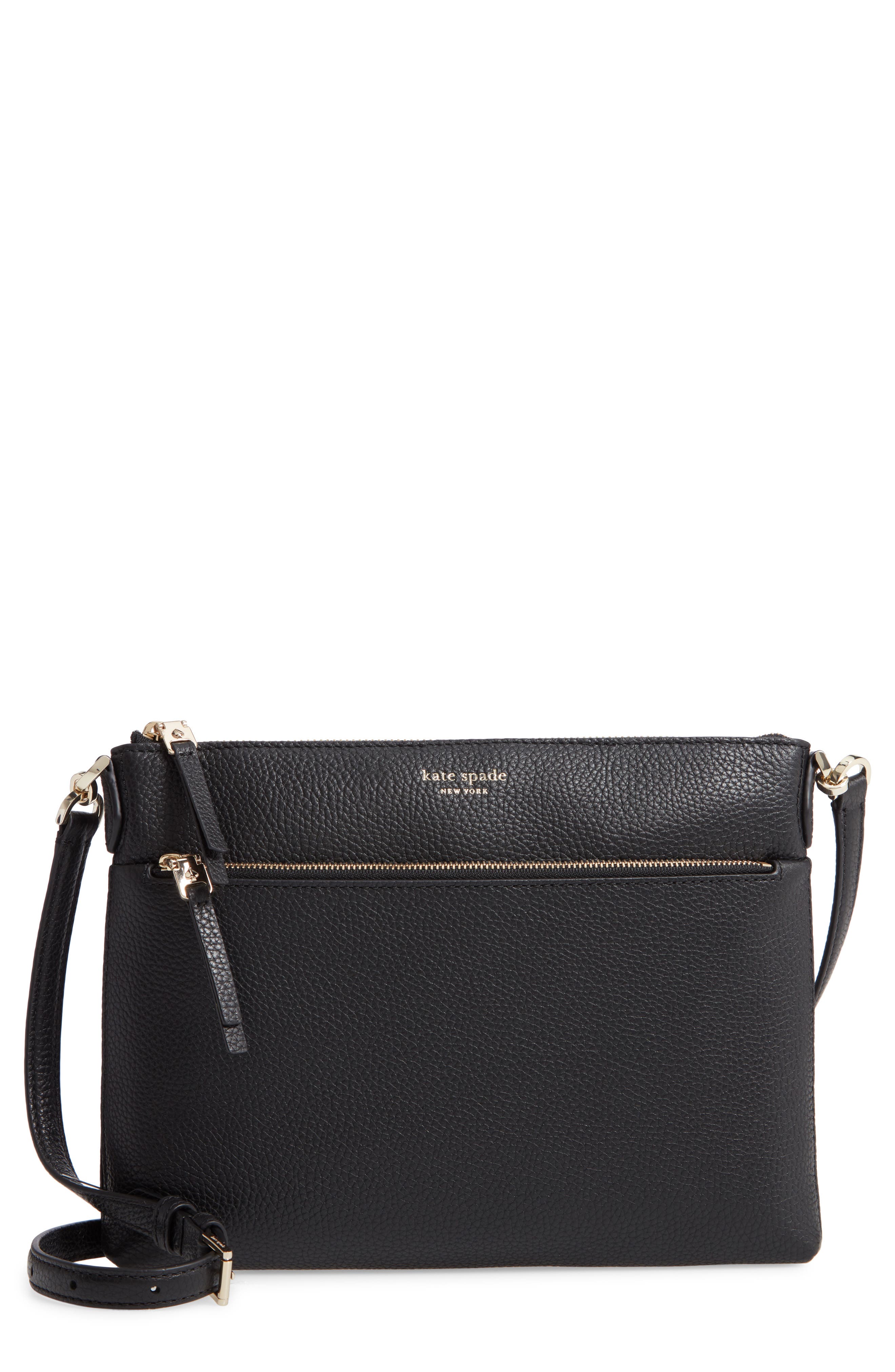 Kate Spade New York medium polly leather crossbody bag, Main, color, 