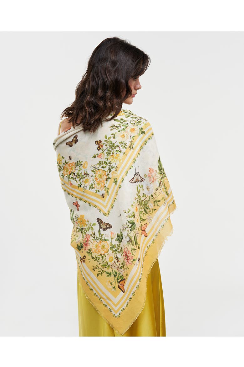 Cybele Narrative Square Scarf, Alternate, color, Yellow