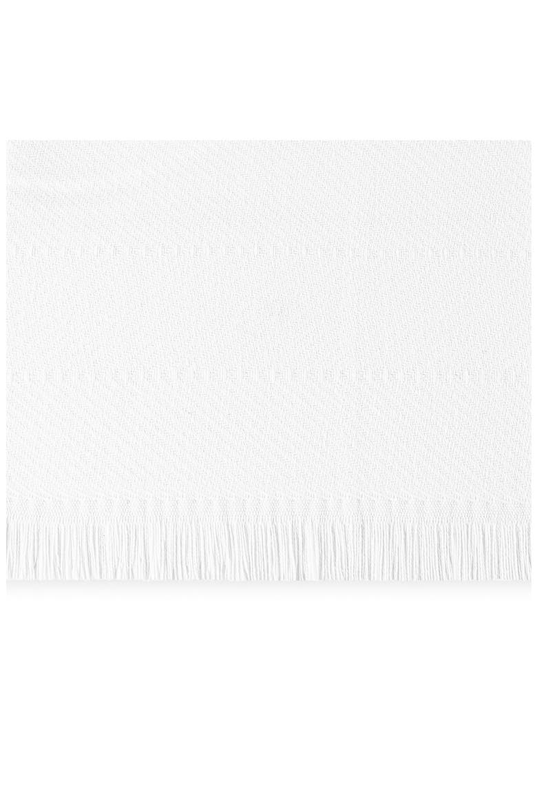 Leo Fringed Throw Blanket, Alternate, color, WHITE
