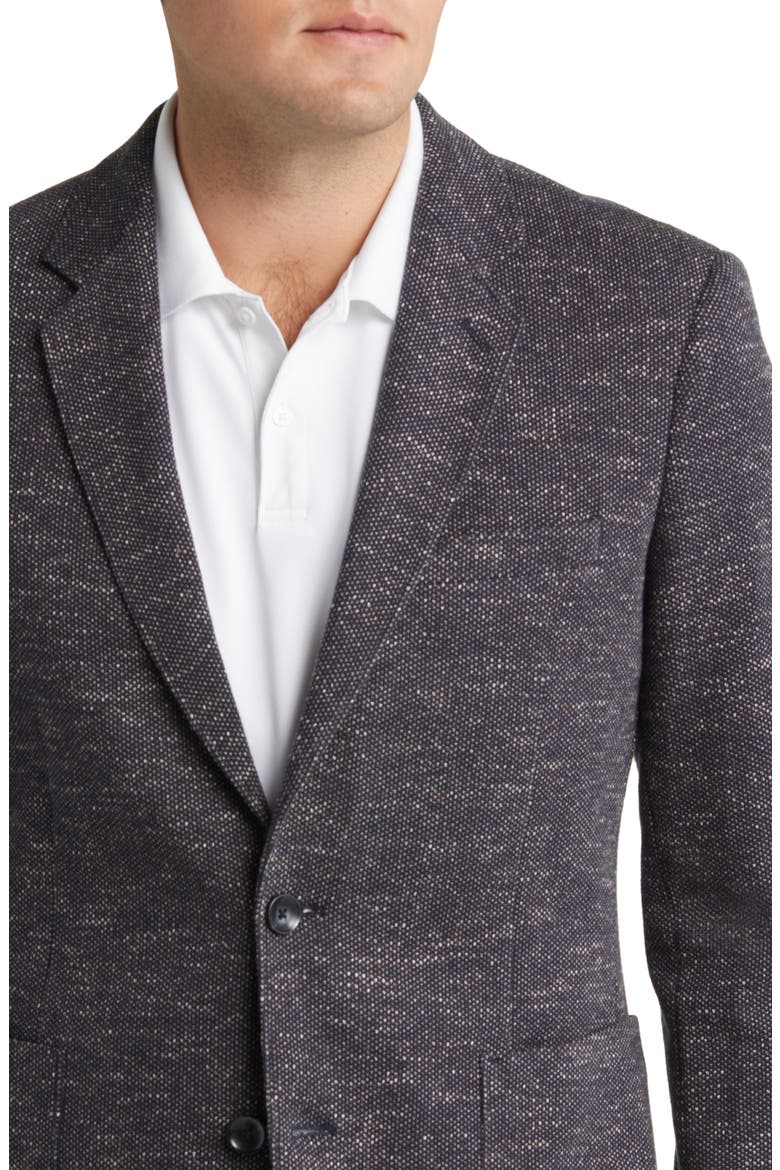 Nep Flecked Knit Sport Coat, Alternate, color, NAVY - TAUPE FLECKED WEAVE