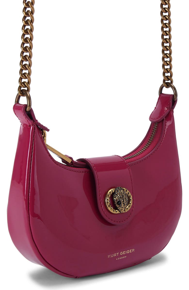 Kurt Geiger London Small Leather Chelsea Hobo Crossbody Bag, Alternate, color, Bright Pink