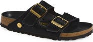 Birkenstock Arizona Genuine Calf Hair Slide Sandal