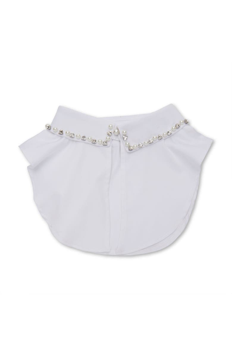 Lele Sadoughi Geo Pearl Crystal Collar, Alternate, color, Snow 100