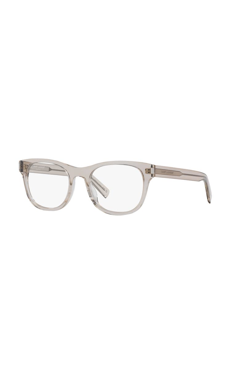 Saint Laurent 53mm Rectangle optical glasses, Main, color, Brown