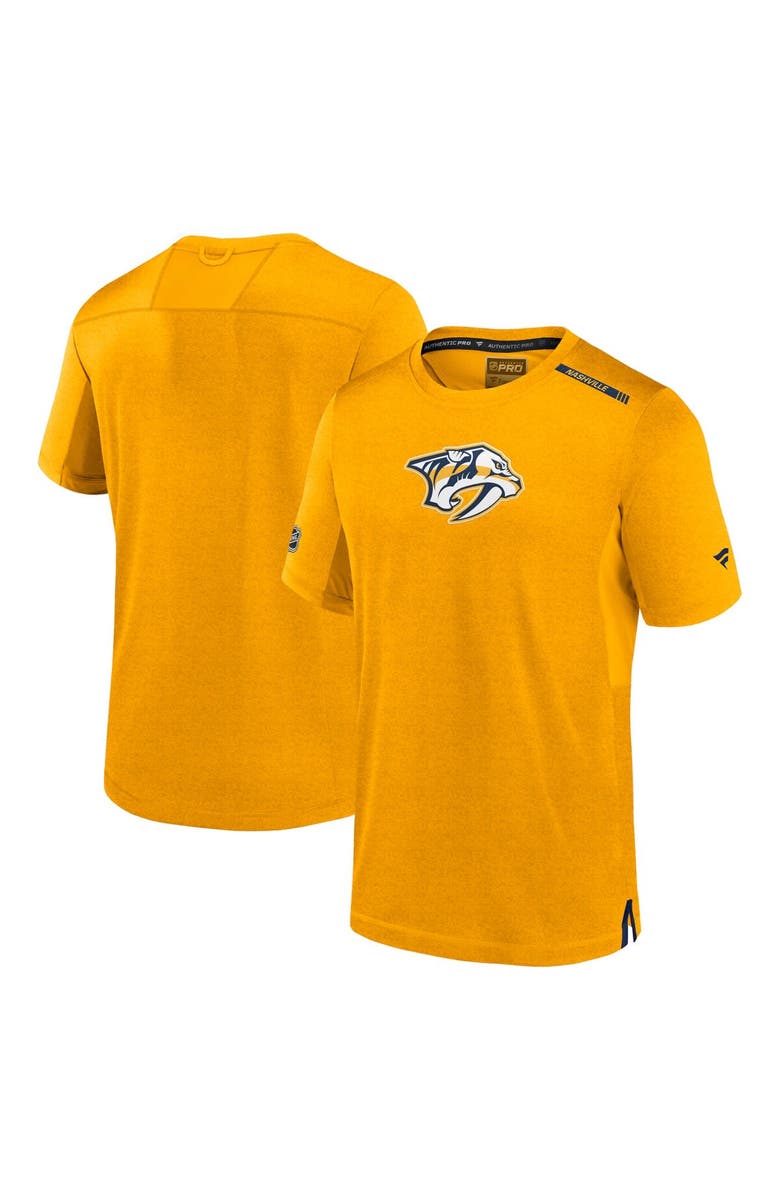 FANATICS Men's Fanatics Branded Gold Nashville Predators Authentic Pro Performance T-Shirt, Main, color, Gold