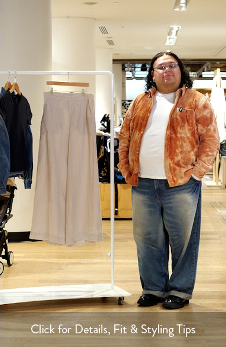 Madeline Patch Pocket Pull-On Linen Pants, sales video thumbnail