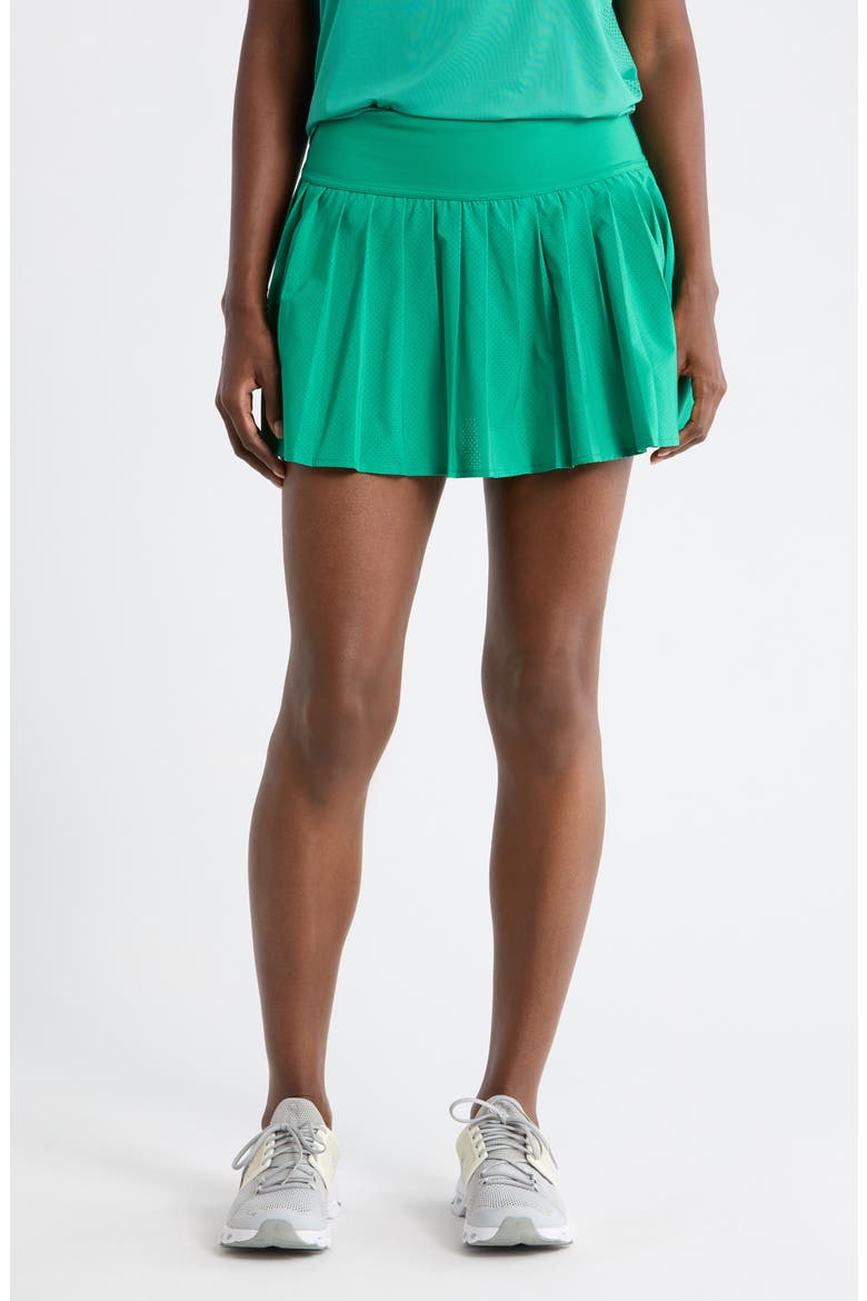 Lightstreme Crosscourt Pleated Active Skort, Main, color, MATCH POINT GREEN